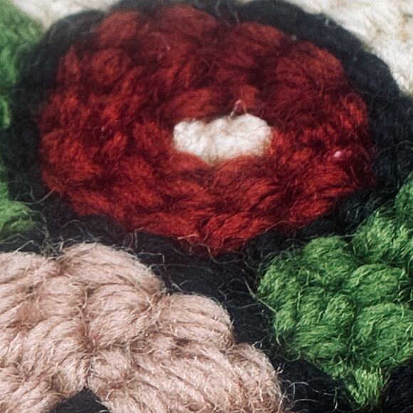 VTG Doll House Rug Handmade Hooked Circular 7” 1920's - 1930's 20s 30s - Picture 5 of 16